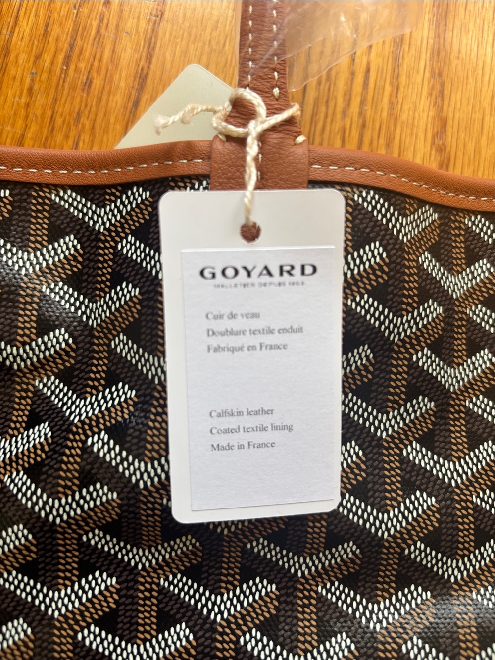 Goyard Brown and Black Chevron Canvas Weekender Tote - Picture 5 of 11